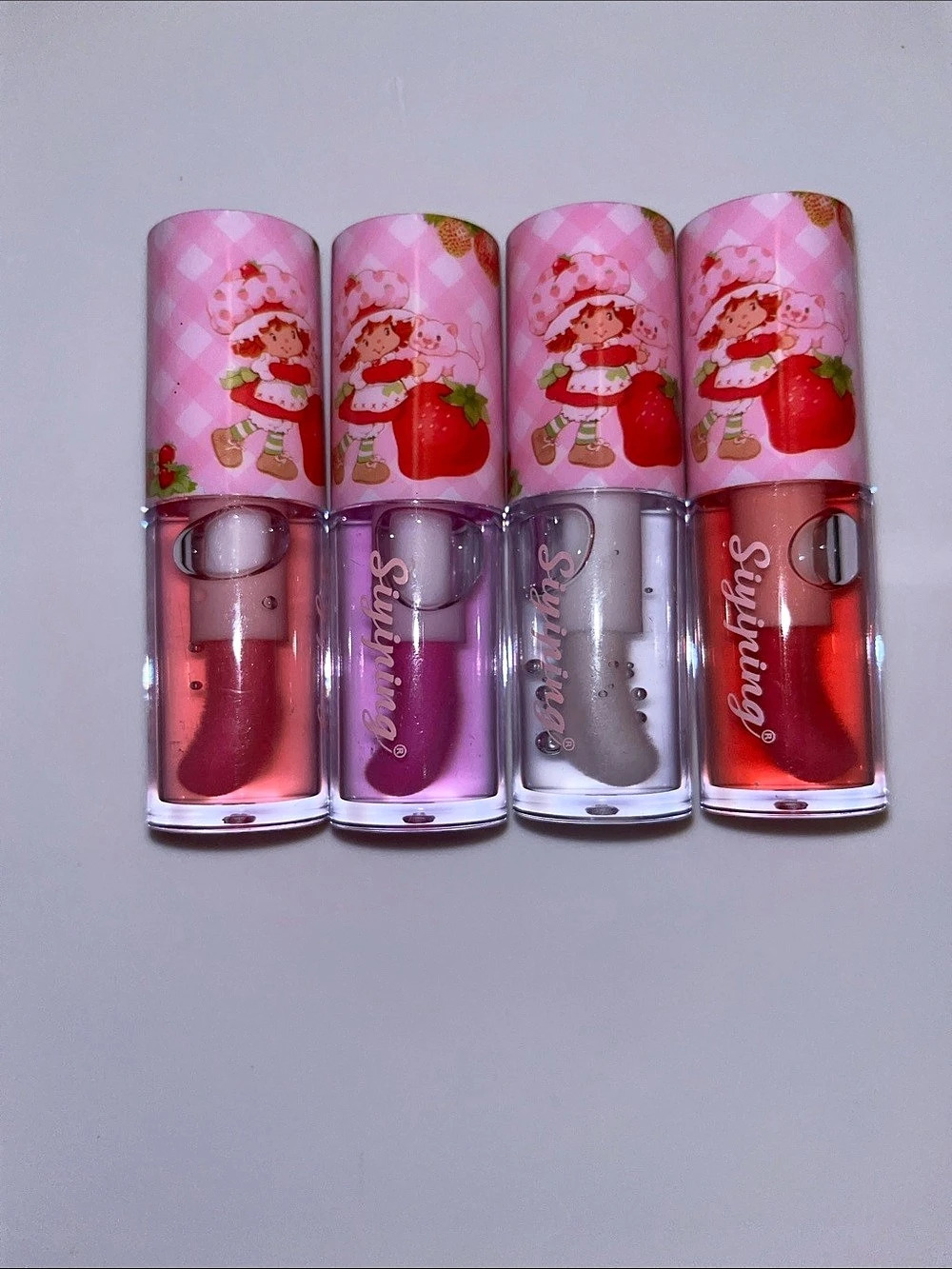 Siyiying Strawberry Fragrance & Lip Gloss Set Pink & Red